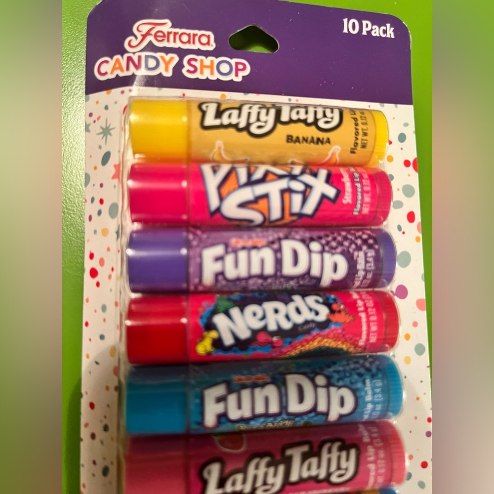 LIP BALM ferrara candy shop variety pack set 10 Nerds Fun Dip Laffy Taffy FUN